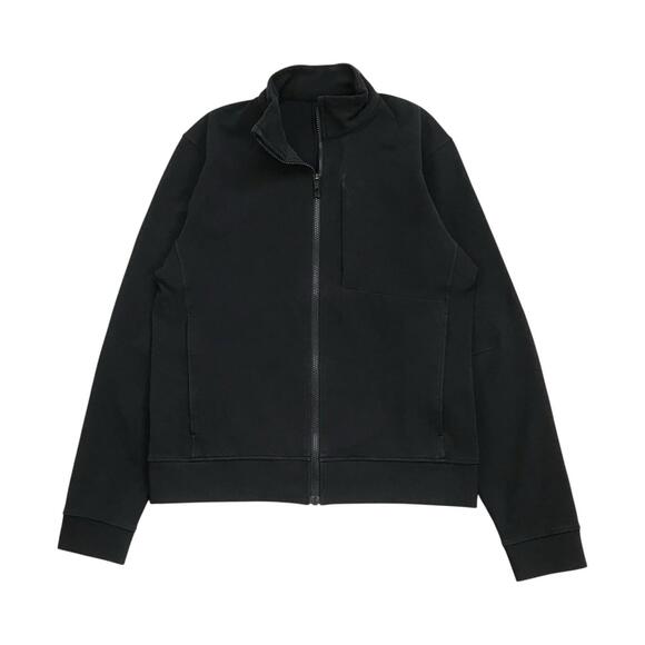 Lululemon Sojourn Jacket Mens Medium M Black Sweatshirt Full Zip Warpstreme Gym - Picture 1 of 6